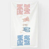 Team Blue and Pink Gender Reveal  Spandoek (Verticaal)
