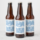 Team Blue  Bier Etiket (Flessen)