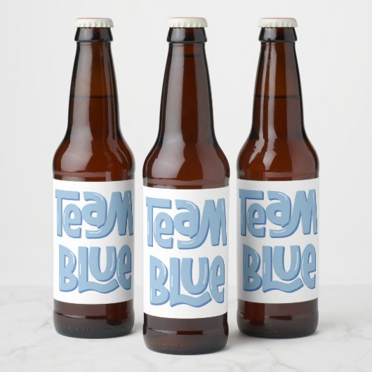 Team Blue Bier Etiket (Flessen)
