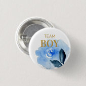 Team Blue gender laat baby shower zien Ronde Button 3,2 Cm (Voorkant /achterkant)