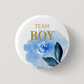 Team Blue gender laat baby shower zien Ronde Button 3,2 Cm (Voorkant)