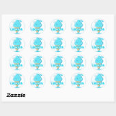 Team Blue Ice Cream Geslacht onthullen gunst Ronde Sticker (Vel)