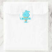 Team Blue Ice Cream Geslacht onthullen gunst Ronde Sticker (Tas)