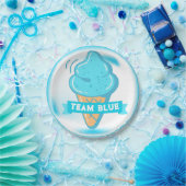 Team Blue Ice Cream Geslacht onthullen Papieren Bordje (Feest)