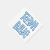 Team Blue Paper Napkin Servet (Hoek)