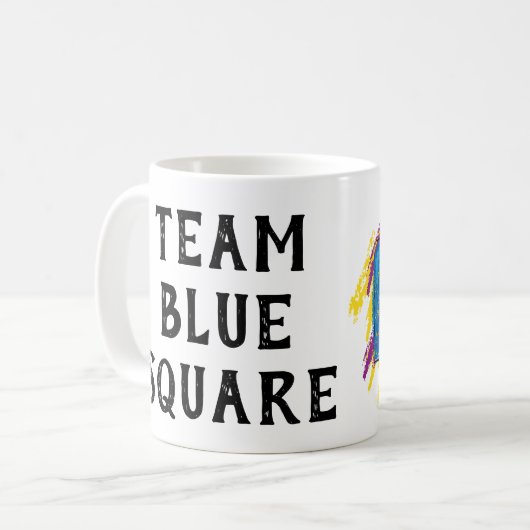 Team Blue Square Koffiemok (Voorkant links)