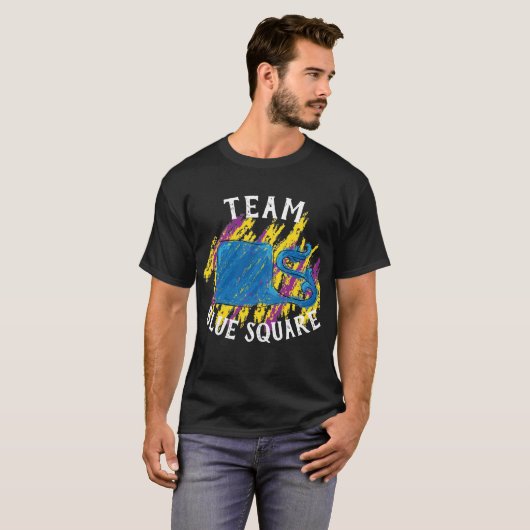 Team Blue Square T-shirt (Voorkant volledig)