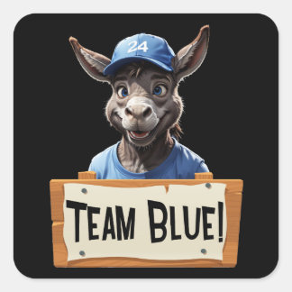 Team Blue - Stem Democraat Vierkante Sticker