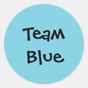 "Team Blue"-stickers Ronde Sticker