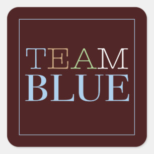 Team Blue voor Boy Sticker voor Gender Reveal Part