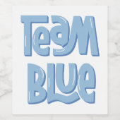 Team Blue Wijn Etiket (Enkel label)