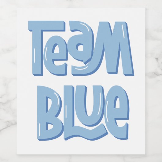 Team Blue  Wijn Etiket (Enkel label)