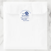 Team BluPrint Sticker: Vaak geïmiteerd nooit... Ronde Sticker (Tas)