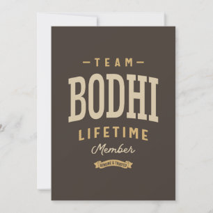 Team Bodhi Lifetime Lid met persoonlijke naam Kaart