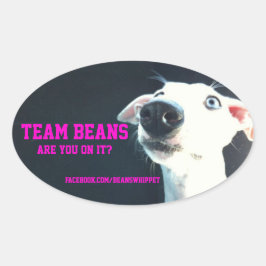 Team bonen ovale sticker
