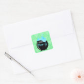 Team Boo-y Gender Onthulling Party Vierkante Sticker (Envelop)