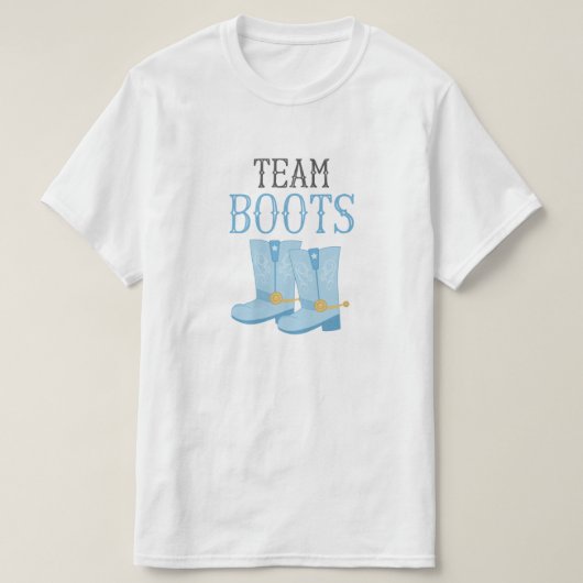 Team Boots Boy Gender onthulling T-shirt (Design voorkant)