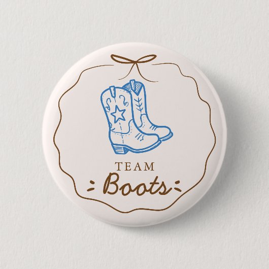 Team Boots Gender Reveal Stemmen Button (Voorkant)