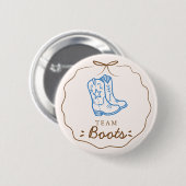 Team Boots Gender Reveal Stemmen Button (Voorkant /achterkant)