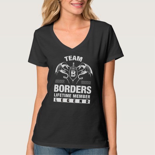 Team Borders Lifetime Lid T-shirt (Voorkant)