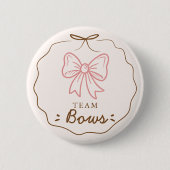 Team Bows Gender Reveal Stemmen Button (Voorkant)