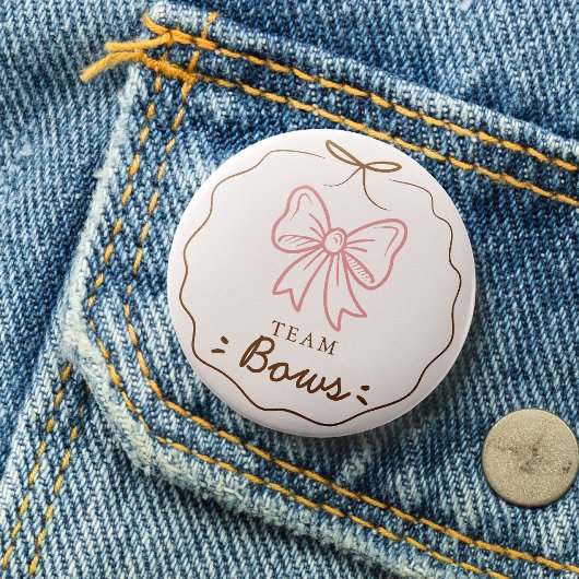Team Bows Gender Reveal Stemmen Button