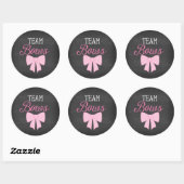 Team Bows Meisje Geslacht Onthullen Ronde Sticker (Vel)