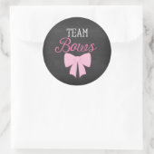 Team Bows Meisje Geslacht Onthullen Ronde Sticker (Tas)