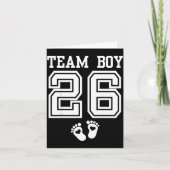 Team Boy 2026 Gender Reveal Baby Shower Matching F Kaart (Voorkant)