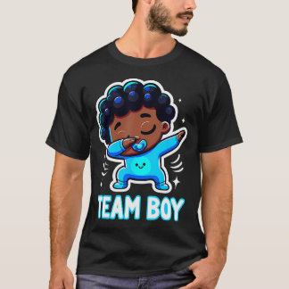 Team Boy Baby Gender Reveal Party Aankondiging T-shirt