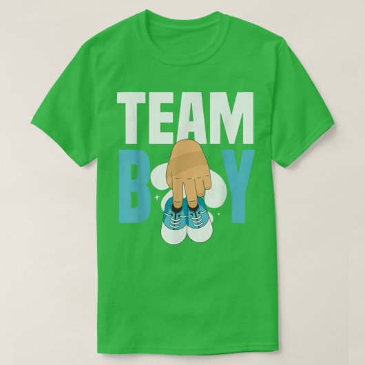 Team Boy Baby onthult zwangerschapsuitkondiging Ge T-shirt (Design voorkant)
