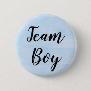 Team Boy Baby shower Gender onthullen Button