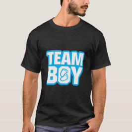 Team Boy Baby shower Gender onthulling party Blue T-shirt