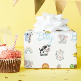 Team Boy! Baby shower-inpakpapier Cadeaupapier