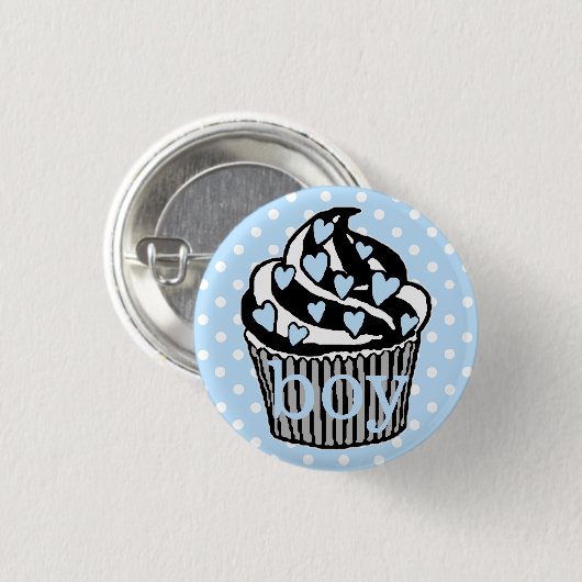 Team Boy-Baby shower Ronde Button 3,2 Cm (Voorkant /achterkant)