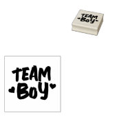 Team Boy Baby Shower Rubberstempel (Gestempeld)