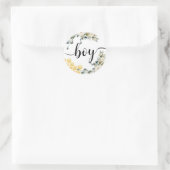 Team Boy Bee thema Geslacht Onthullen Ronde Sticke Sticker (Tas)