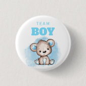Team Boy Beer Gender onthulling Ronde Button 3,2 Cm (Voorkant)