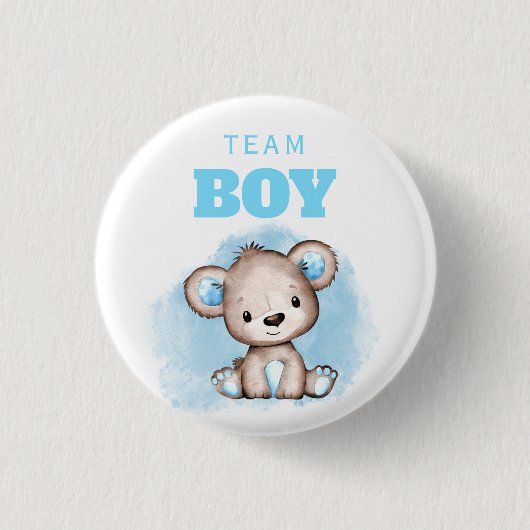 Team Boy Beer Gender onthulling Ronde Button 3,2 Cm (Voorkant)