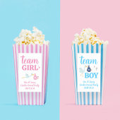 Team Boy Blauw Geslacht Onthullen Party Custom Pop Rechthoekige Sticker