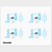 Team Boy Blauw Geslacht Onthullen Party Custom Pop Rechthoekige Sticker (Vel)