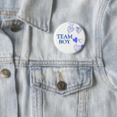Team Boy Blue Baby Gender onthullen Party Button (In situ)