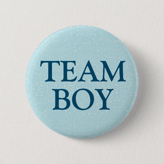 Team Boy Blue Baby Gender onthullen Party Button (Voorkant)