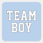 Team Boy Blue Baby Gender onthulling party Vierkante Sticker (Voorkant)