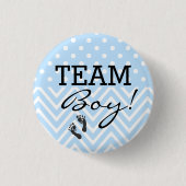 Team Boy Blue Baby shower Ronde Button 3,2 Cm (Voorkant)