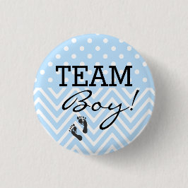 Team Boy Blue Baby shower Ronde Button 3,2 Cm