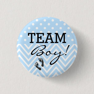 Team Boy Blue Baby shower Ronde Button 3,2 Cm