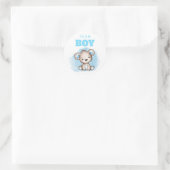 Team Boy Blue Beer Gender onthulling Ronde Sticker (Tas)