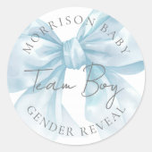 Team Boy Blue Boog Geslachtsonthulling Ronde Sticker (Voorkant)