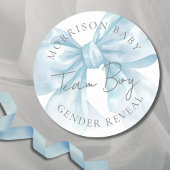 Team Boy Blue Bow Genderonthulling Ronde Sticker